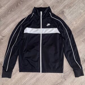 Nike men’s track zip up jacket Small black and white